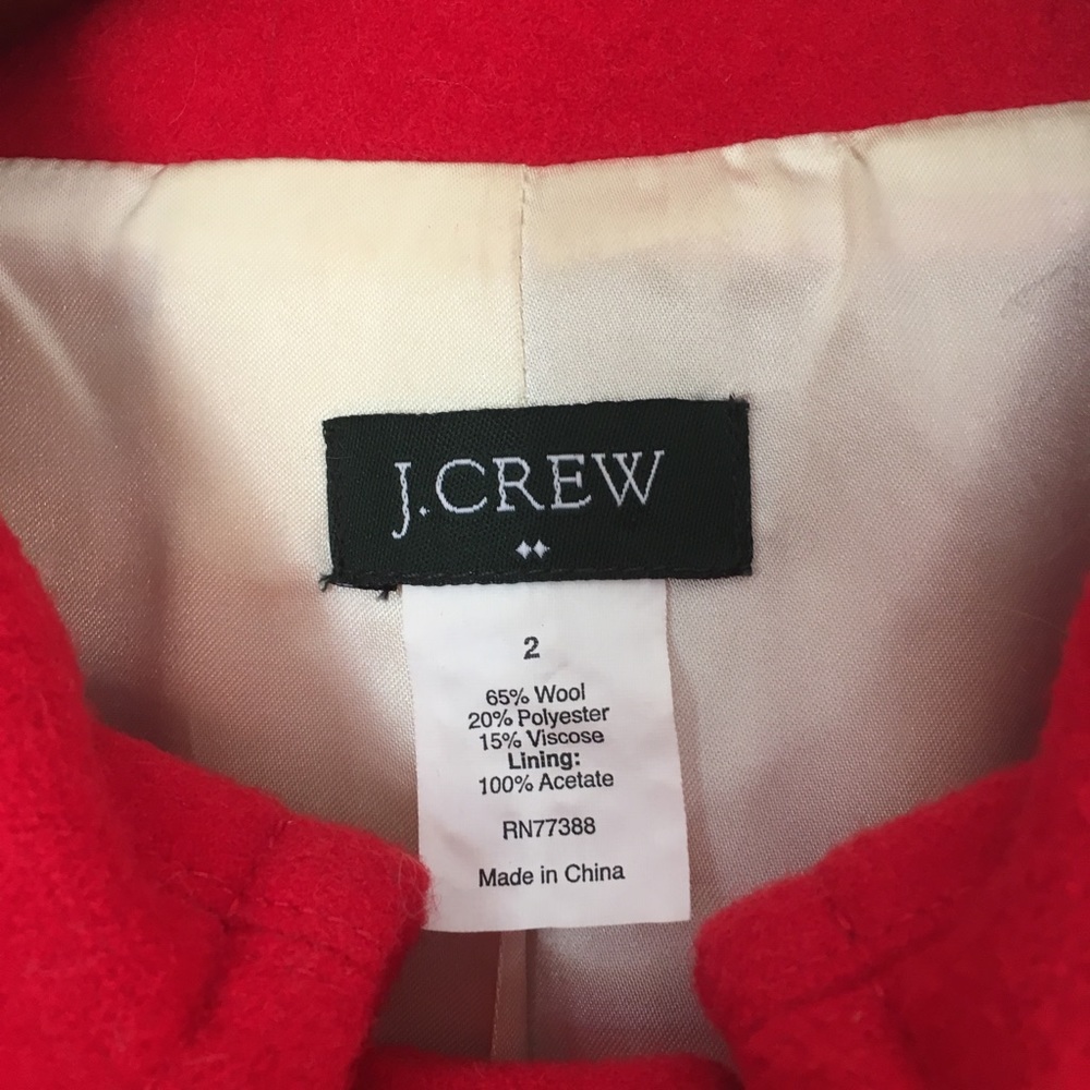 JCrew Coat Red